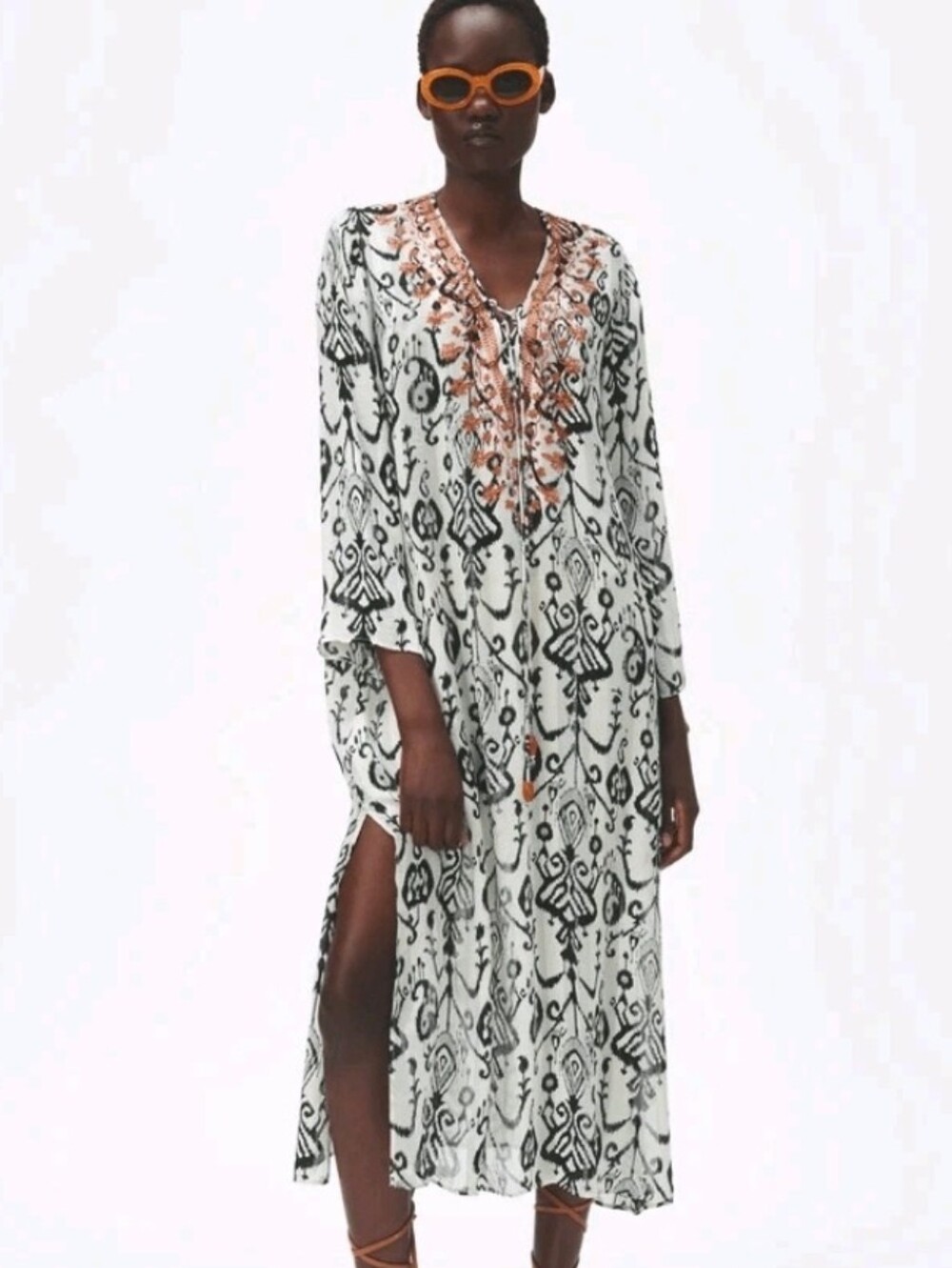 Zara Embroidered Kaftan Dress - S.     G40